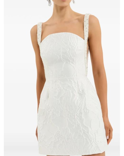 Rebecca Vallance White Winslet Beaded Mini Dress