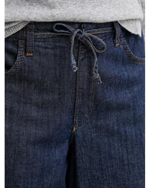 Ouí Blue Drawstring-Fastening Flared Jeans