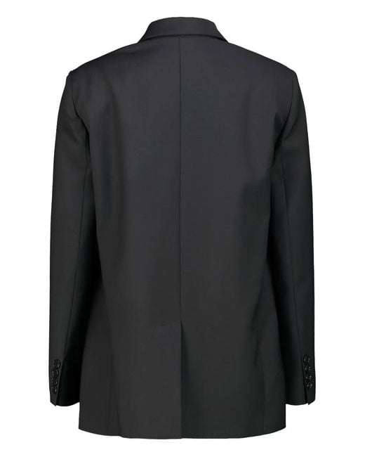DR. HOPE Black Two-Button Wool Blazer