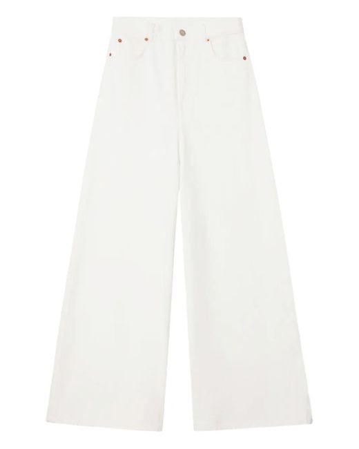 Teurn Studios White Cotton Jeans