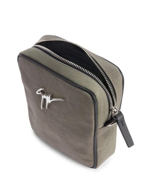 Giuseppe Zanotti Green Thoby Logo-Plaque Bag for men