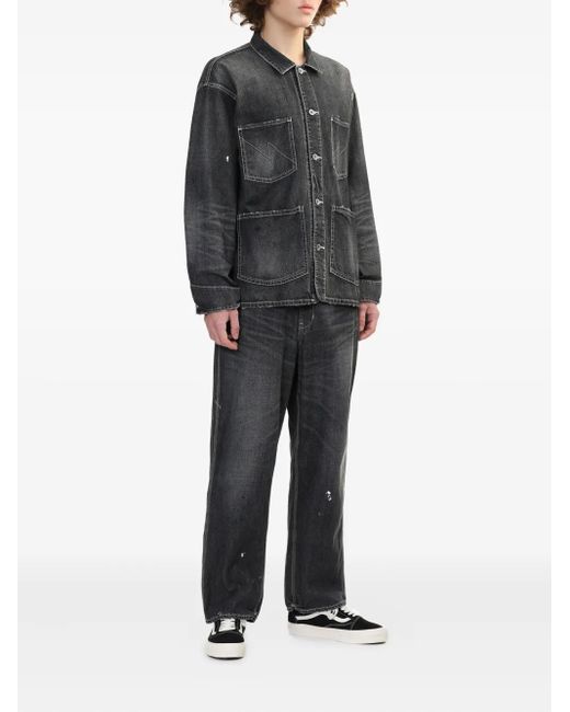 Neighborhood Gray Multi-Pocket Denim Jacket for men