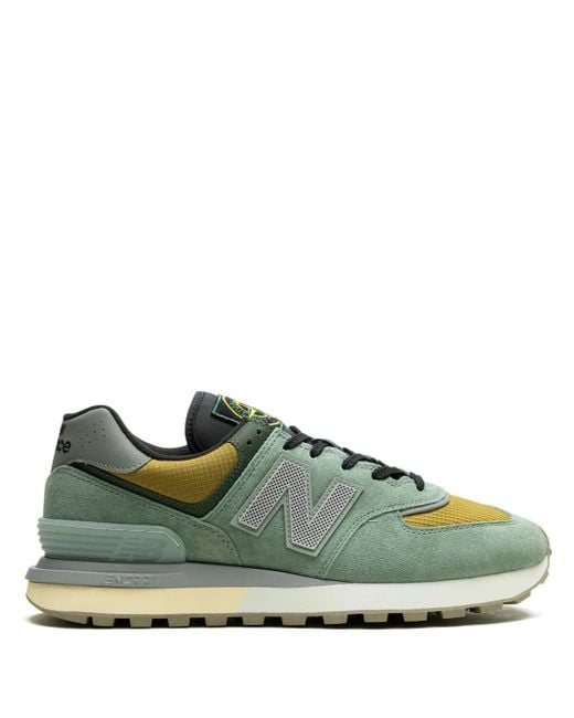 New Balance X Stone Island 574 Legacy "Light" Sneakers in Green für Herren