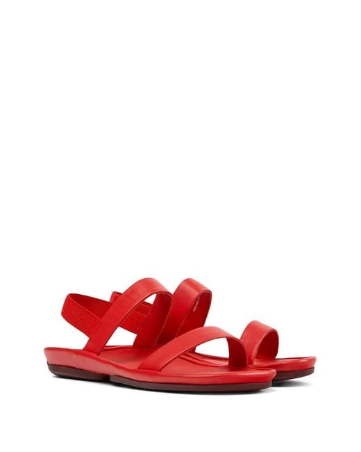 Camper Red Right Isla Elastic Strap Sandals