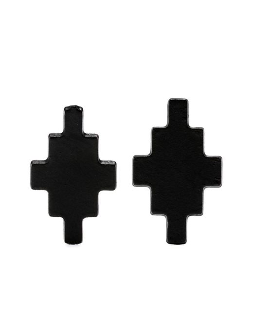 Puces d'oreille à design de croix Marcelo Burlon pour homme en coloris Black
