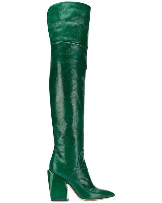 Petar Petrov Green Over-the-knee Boots