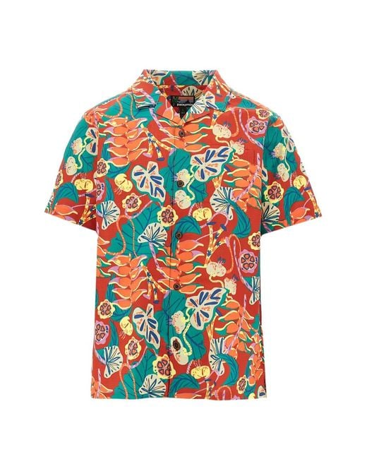 Patagonia White Floral-Pattern Camp Shirt for men