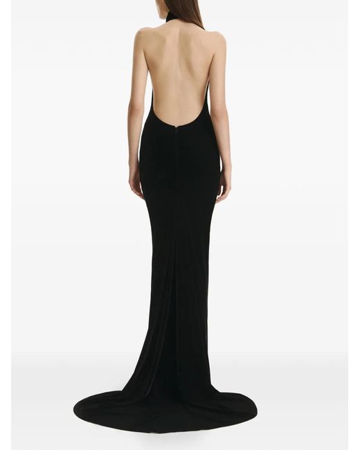 Vestiaire d'un Oiseau Libre Black Open-Back Maxi Dress