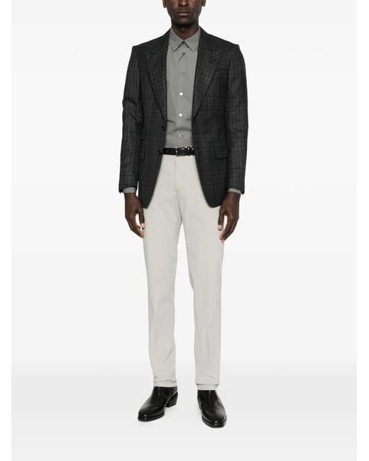 Corneliani Gray Buttoned Shirt for men