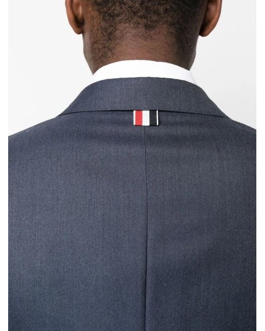 Thom Browne Blue Single-Breasted Button Blazer for men