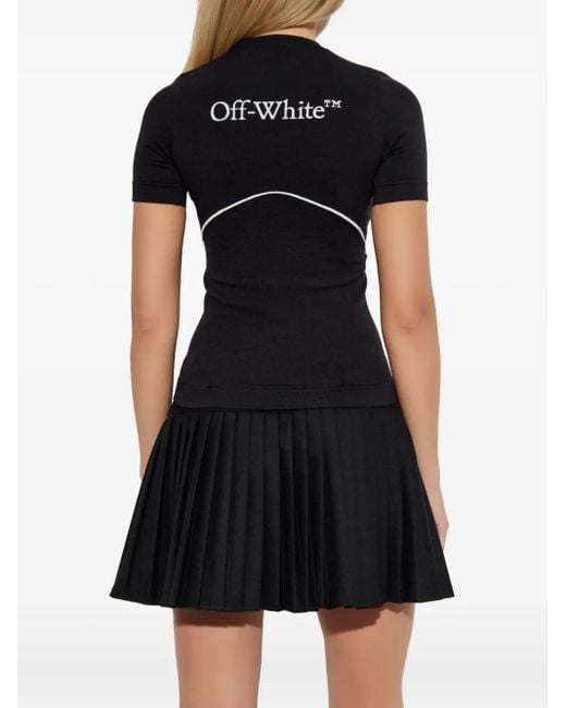 T-Shirt Con Dettaglio Logo-Donna di Off-White c/o Virgil Abloh in Black