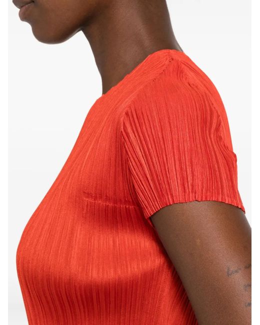 Top con pliegues Pleats Please Issey Miyake de color Red