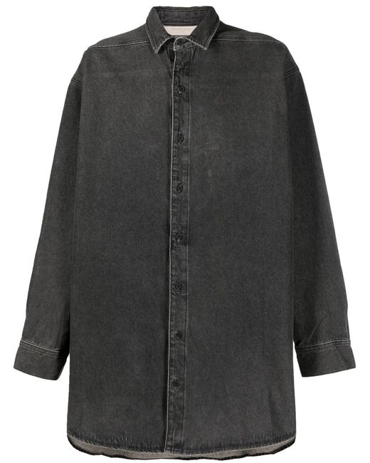 Fear Of God Black Oversized-Cut Denim Shirt for men