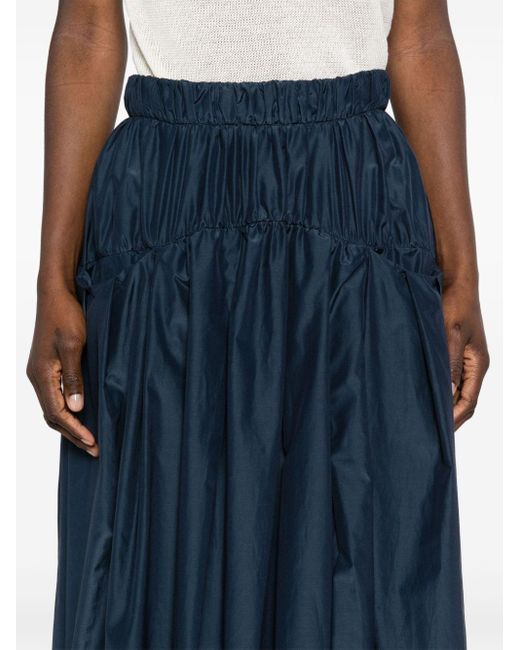Max Mara Blue Pleated Midi Skirt