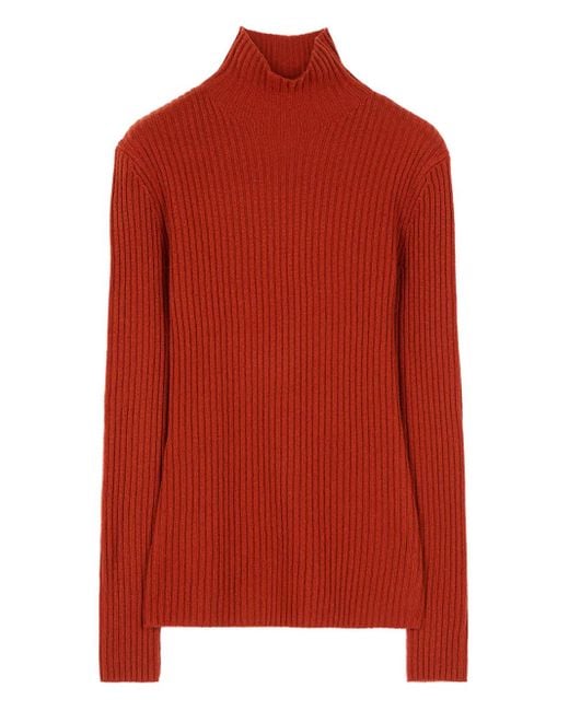 Maglione A Coste Con Collo Alto di Ports 1961 in Red