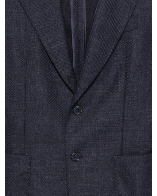 Luigi Bianchi Blue Button Blazer for men