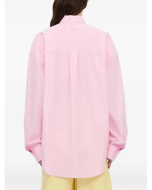 MSGM Verfraaid Overhemd in het Pink