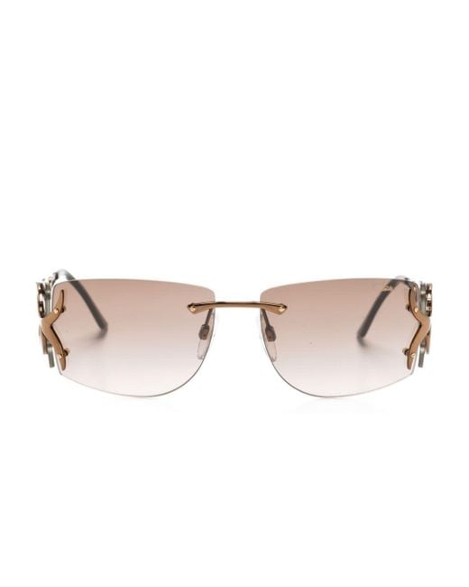 Cazal Pink 9019 Wraparound-frame Sunglasses