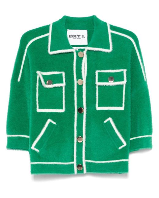 Essentiel Antwerp Green Galena Cardigan