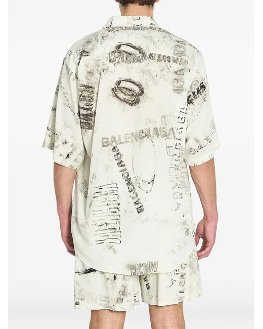 Balenciaga White Pyjama Shirt for men