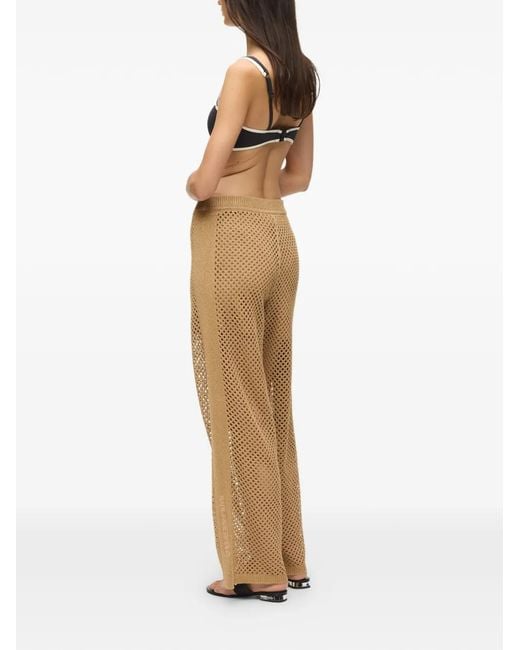 Karl Lagerfeld Natural Pantalon À Détails En Crochet