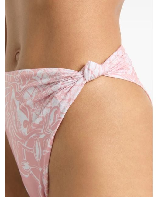 Balmain Pink Printed Lycra Swimsuit