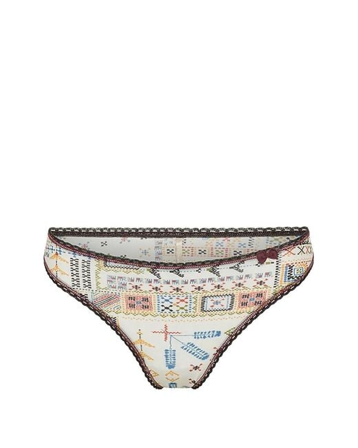 Momoní Gray Arca Print-Embellished Briefs
