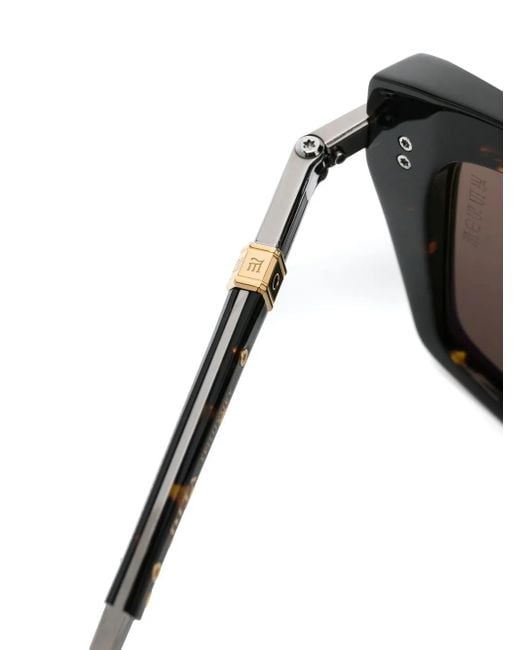 Dita Eyewear Gray Tortoiseshell-Effect Square Sunglasses