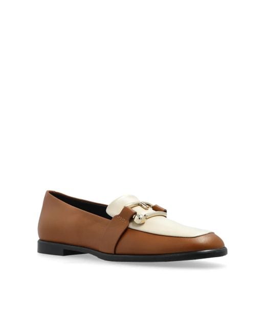Furla Brown Brandy Loafers