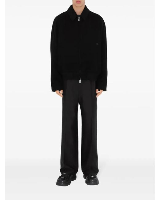 Burberry Black Cashmere Harrington Jacket for men