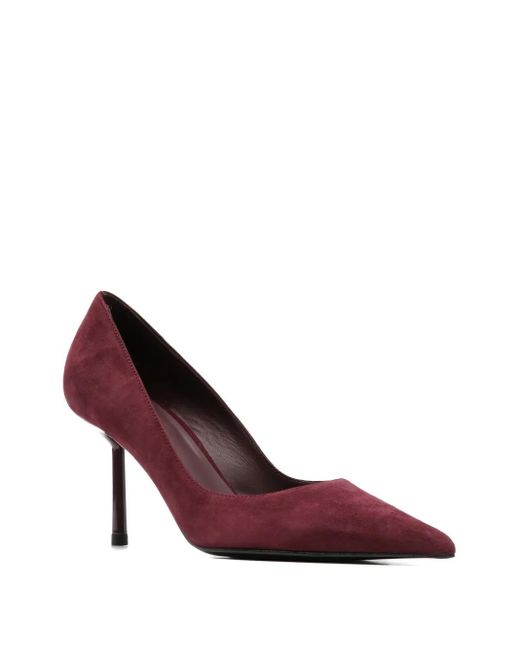 Le Silla Purple 90Mm Pointed-Toe Leather Pumps