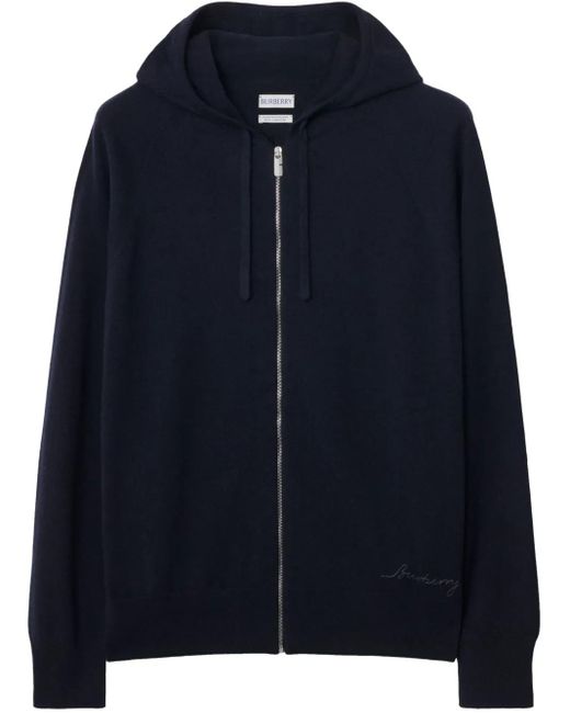 メンズ Burberry ニットパーカー Blue