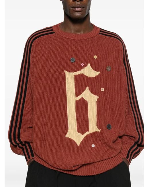 Adidas Red X Song For The Mute Adi006 Button-Embellished Jumper for men