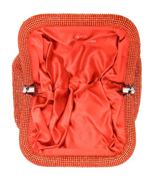 Benedetta Bruzziches Red Venus Rhinestoned Clutch Bag