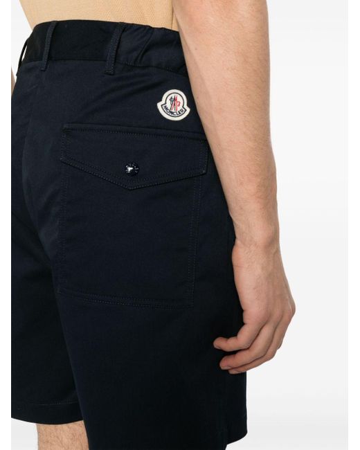 Moncler Shorts mit Logo-Patch in Blue für Herren