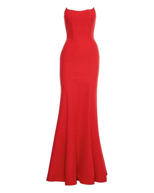 V:PM ATELIER Strapless Jurk in het Red