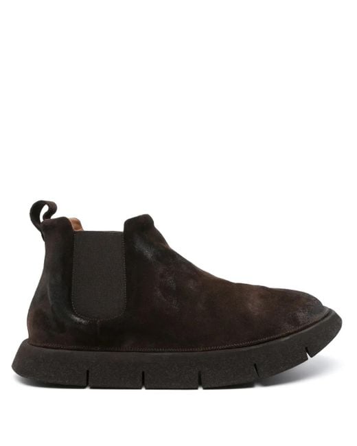 Marsèll Black Intagliata Suede Boots for men