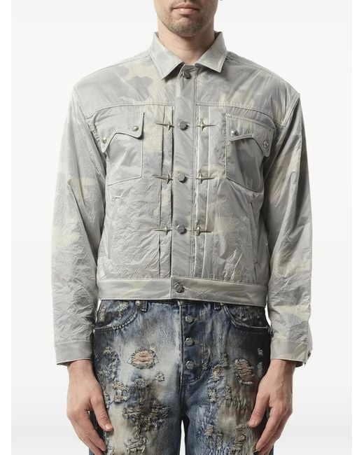 THUG CLUB Gray Clouded Claw Jacket for men