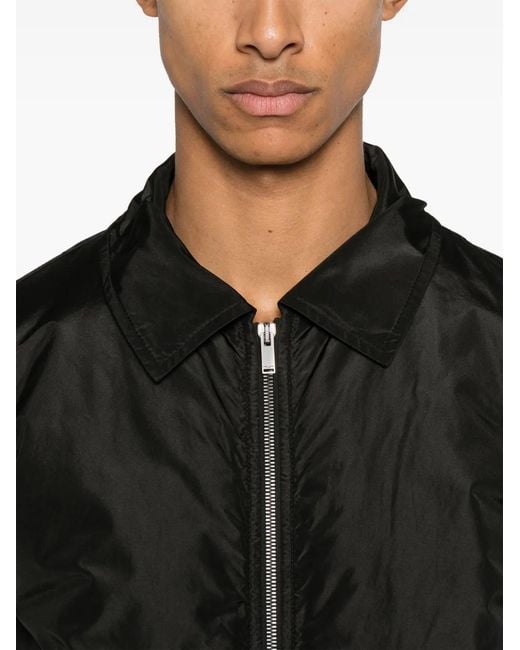Saint Laurent Black Silk Bomber Jacket for men