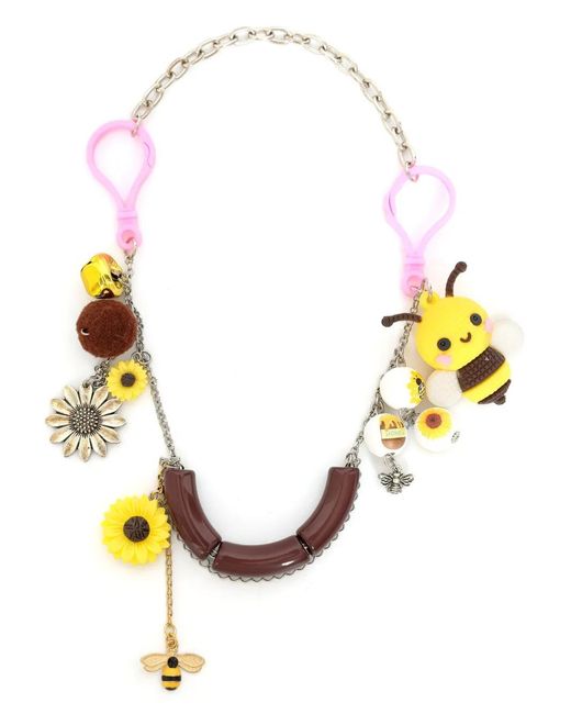 Amir Slama Metallic Bee-Motif Bag Chain