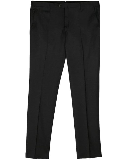 Corneliani Black Mid-rise Tailored Felted Trousers for men
