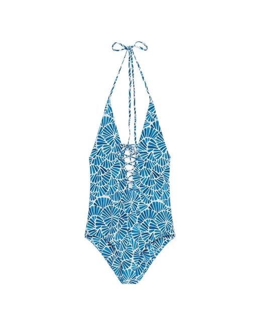 Maliparmi Blue Maillot De Bain À Fermeture Nouée