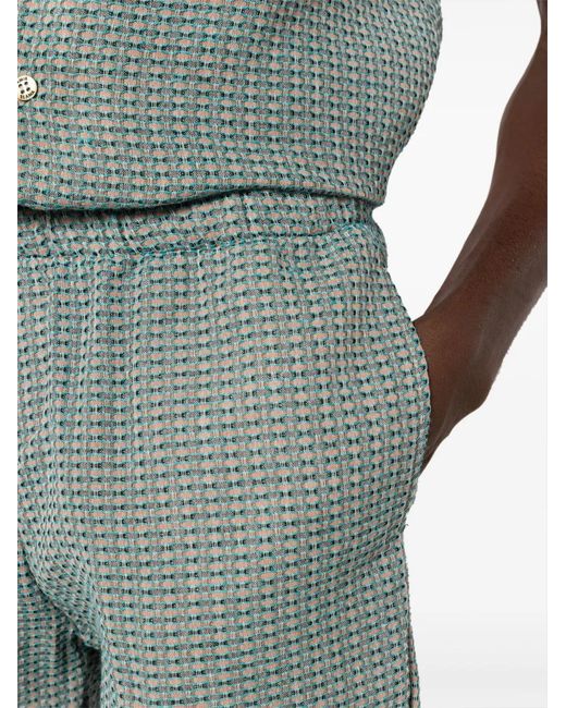Amir Slama Blue Knitted Shorts for men
