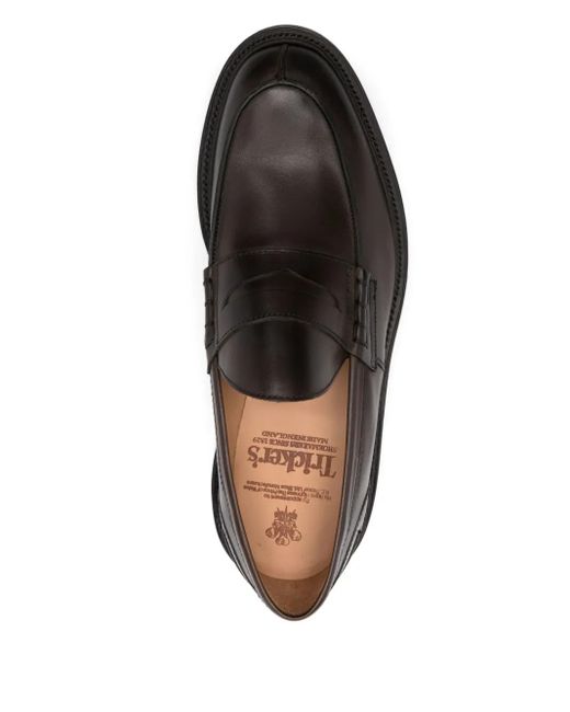 Tricker's Gray Leather Loafers for men