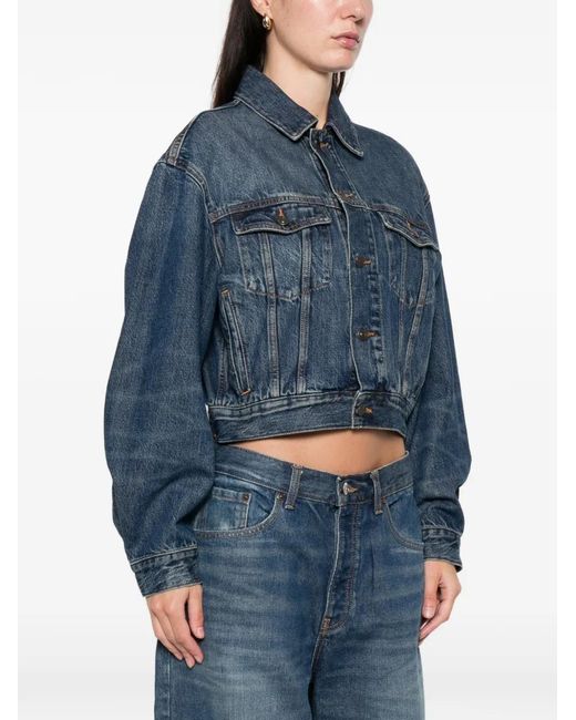 FRAME Blue Pocket Denim Jacket