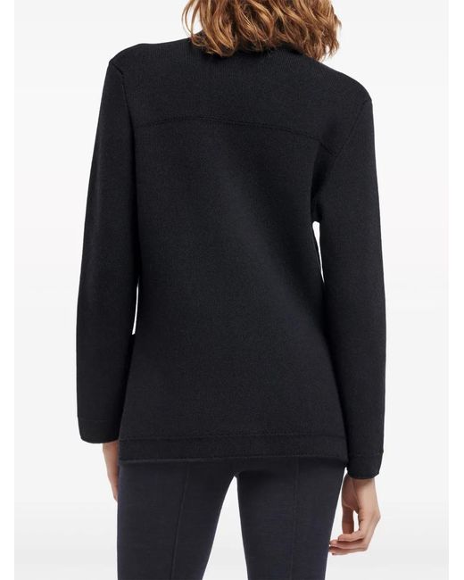 Barrie Black Double-Breasted Military Coat