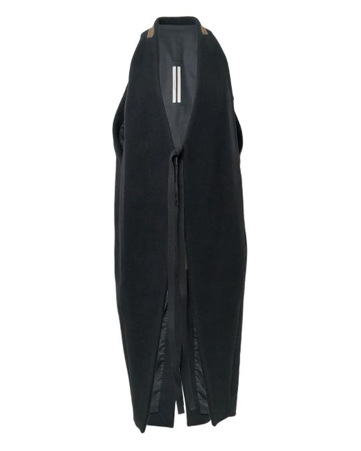 Rick Owens Black Sleeveless Coat