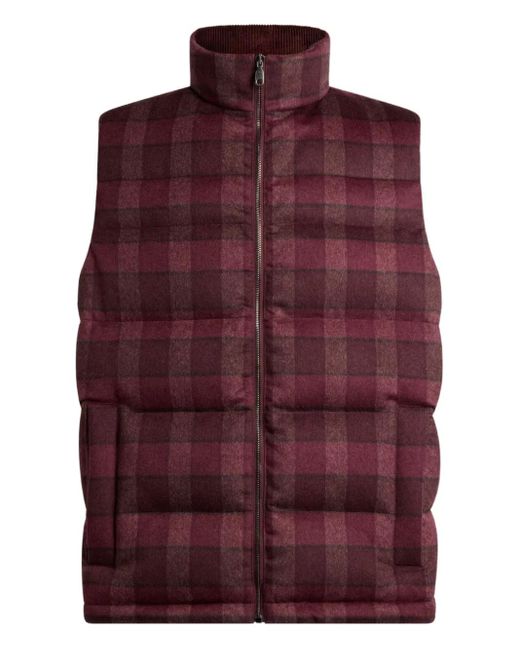 Etro Geruite Bodywarmer in het Purple voor heren