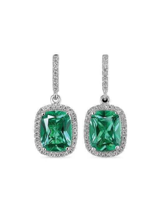 Anabela Chan Green 18kt Comet Weißgoldohrringe mit Smaragd