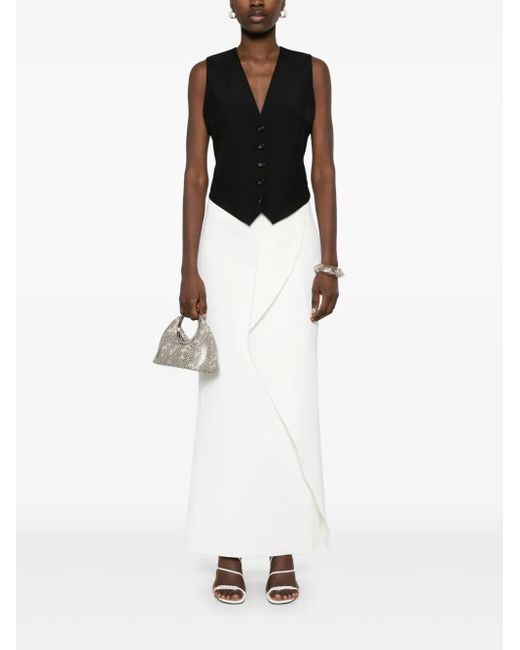 Philosophy Di Lorenzo Serafini Black V-Neck Waistcoat